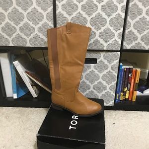 Tan riding boots